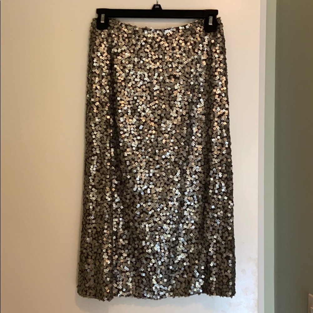 Gorgeous silver sequin skirt